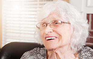 Senior woman smiling