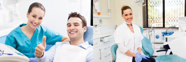 denturist and dentist working together image